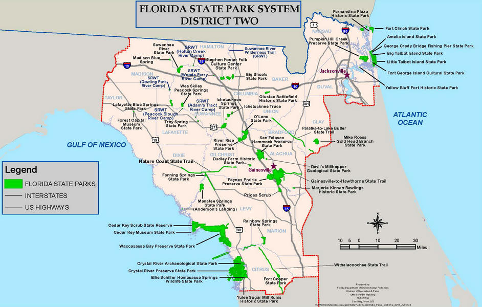 In House Graphics State Parks District 2 Map 